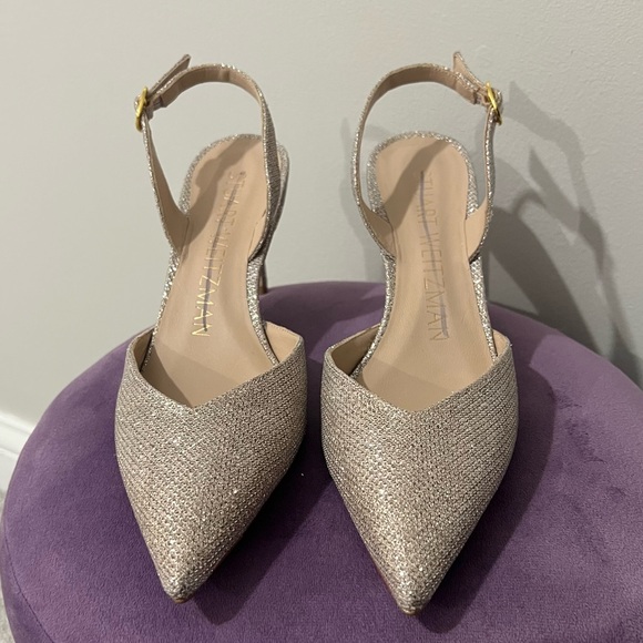Stuart Weitzman slingback heels shoes - Picture 2 of 4